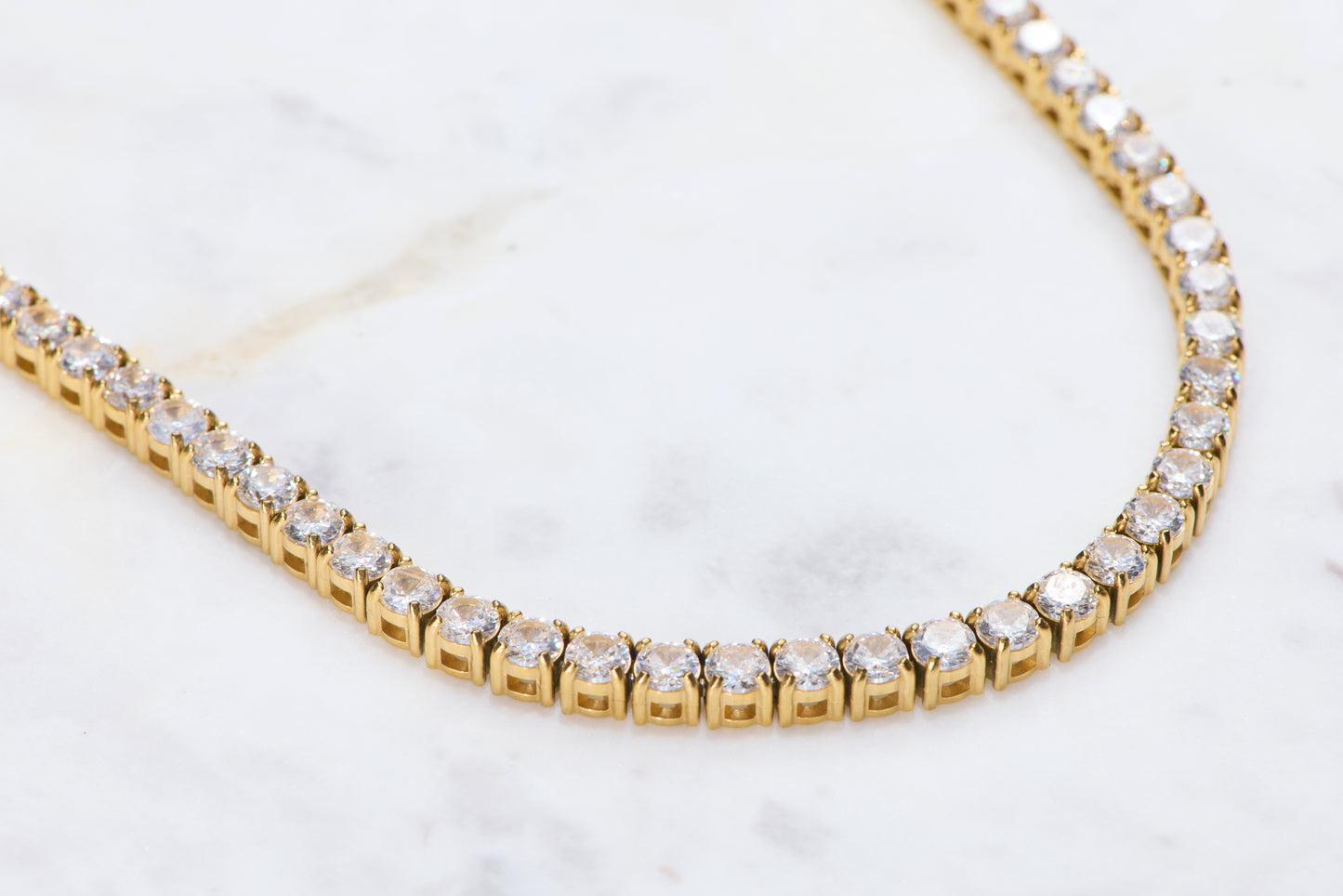 Iced Tennis Bracelet - Gold new design