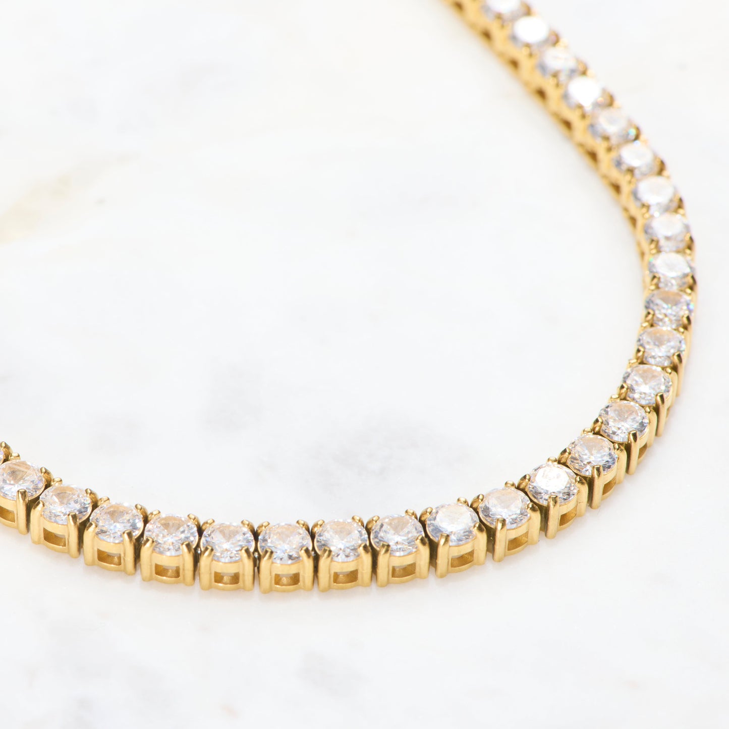 Iced Tennis Necklace - Gold Waverley jewellery | Australia