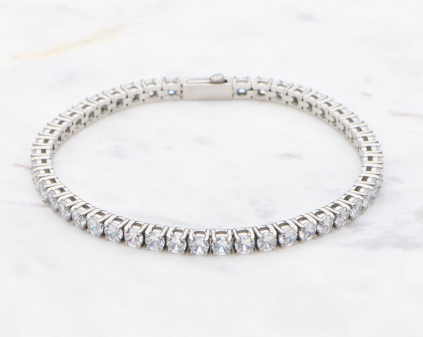 Iced Tennis Bracelet - Silver