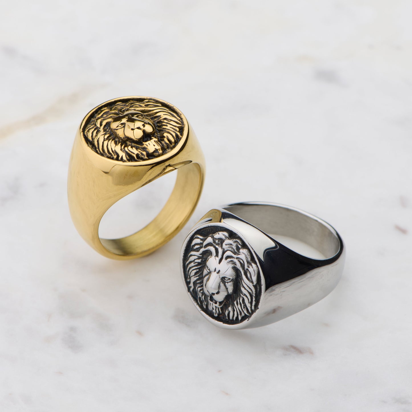 Lion Embossed - Gold and silver
