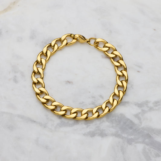 Cuban Link gold Bracelet - 8mm