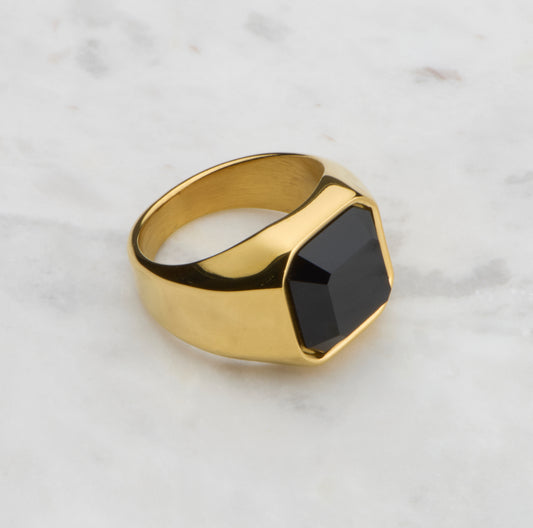 Onyx Signet - Gold