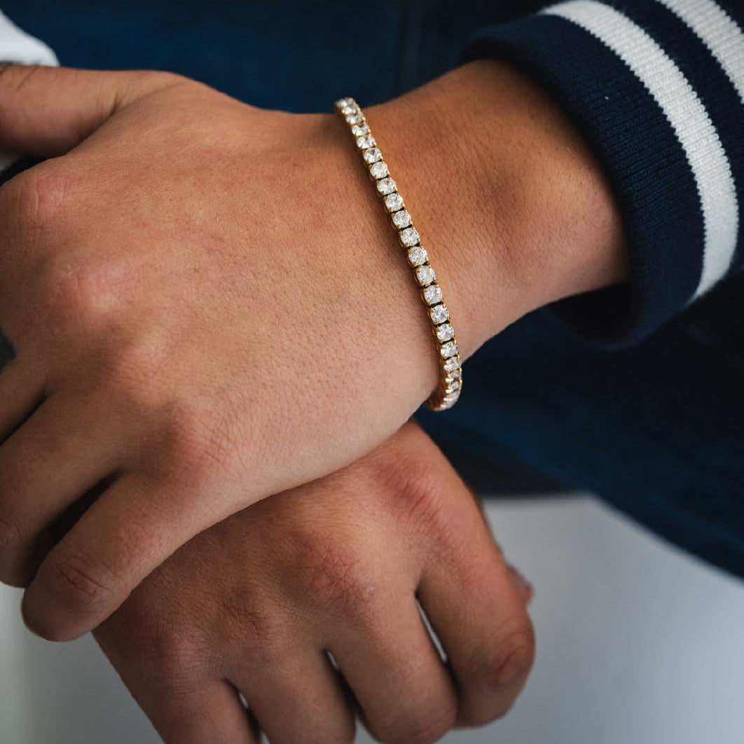 Iced Tennis Bracelet - Silver