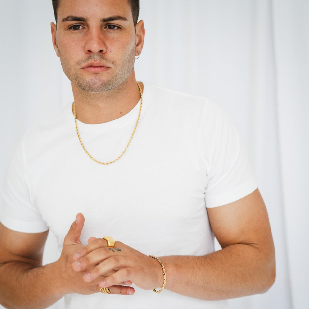 Rope gold Chain - 4mm for mens