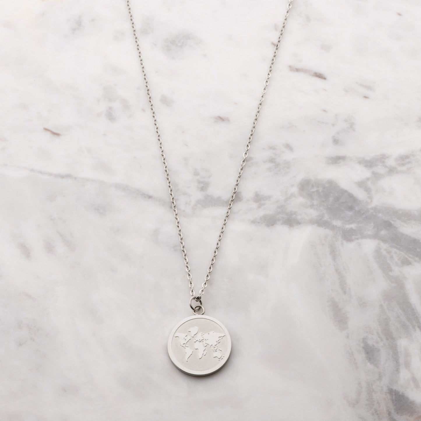 Globe Charm - Silver