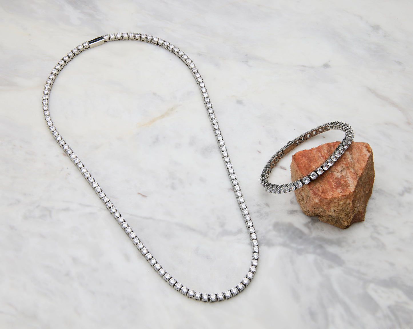 Tennis Set - Silver Chain