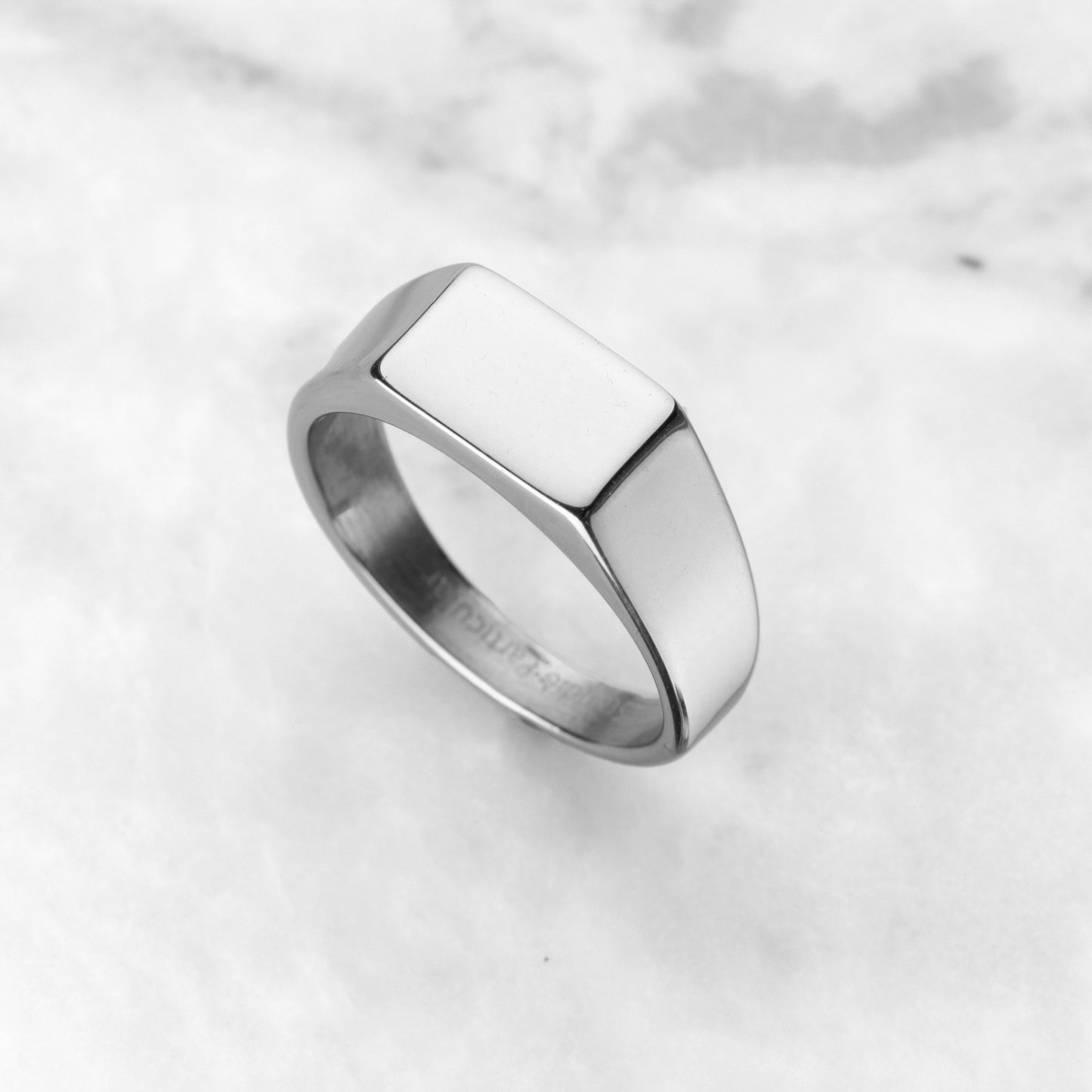 Portsea Square Signet - Silver Ring