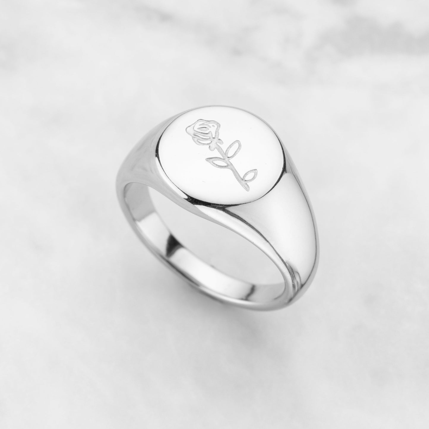 Sorrento Rose signet - Silver