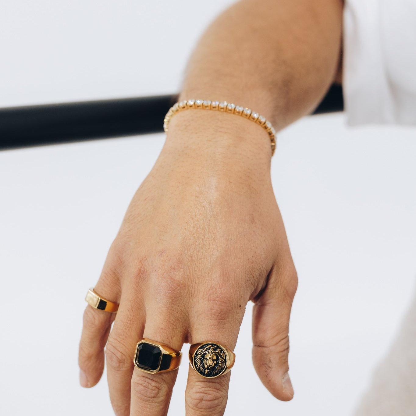 Iced Tennis Bracelet - Gold