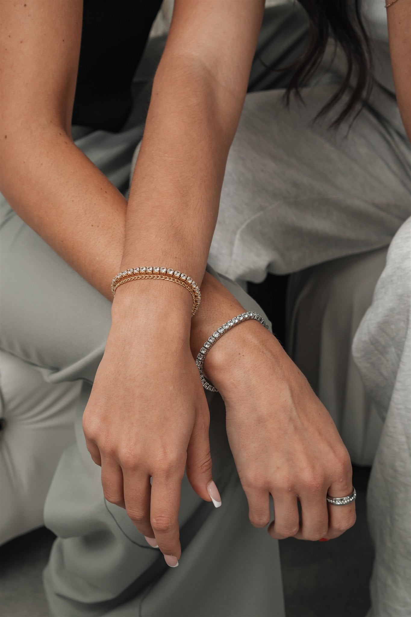 Iced Tennis Bracelet - Silver