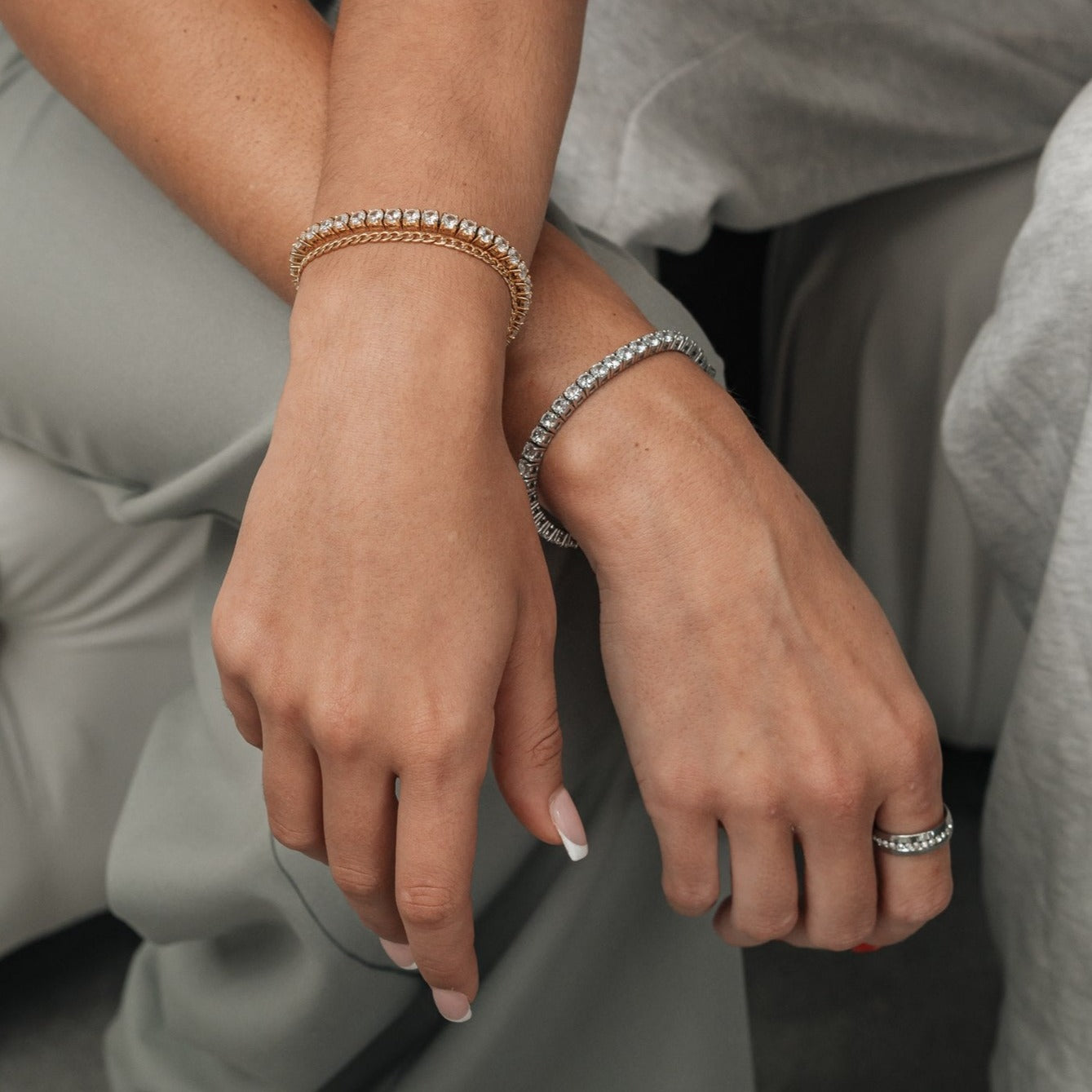 Iced Tennis Bracelet - Gold Waverley jewellery