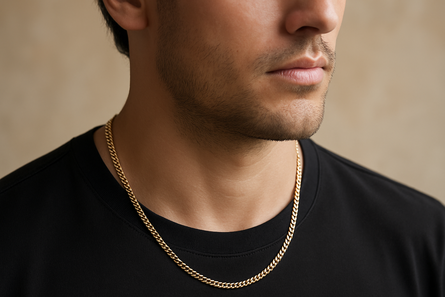 Close-up detail shot showing chain fit