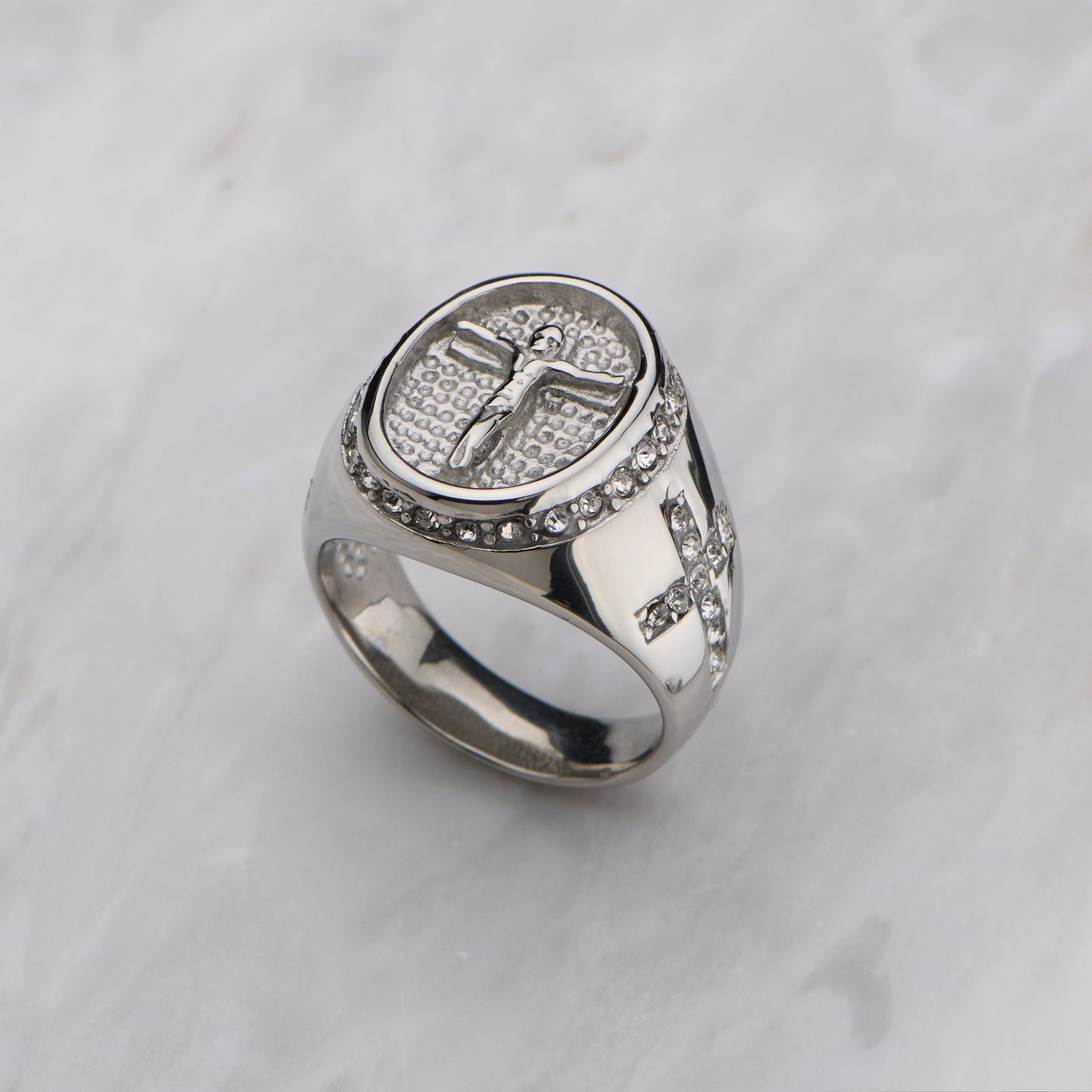 Crucifix ring - Silver