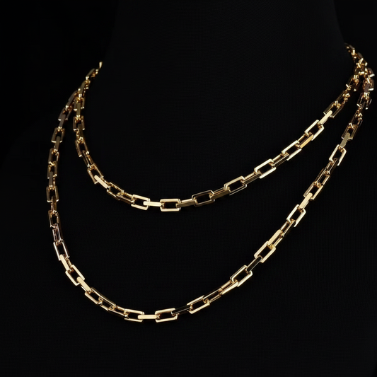 18ct Gold Paperclip Chains