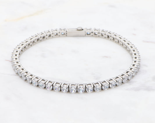 Iced Tennis Bracelet - Silver