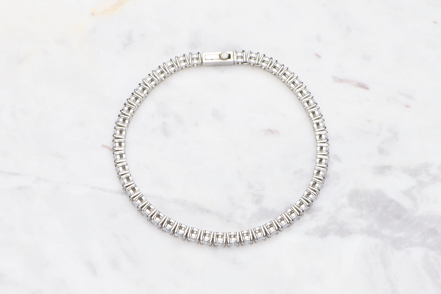 Iced Tennis Bracelet - Silver