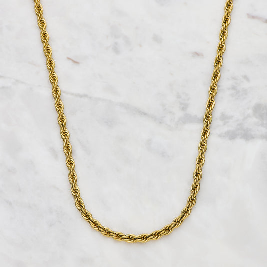 Rope gold Chain - 4mm