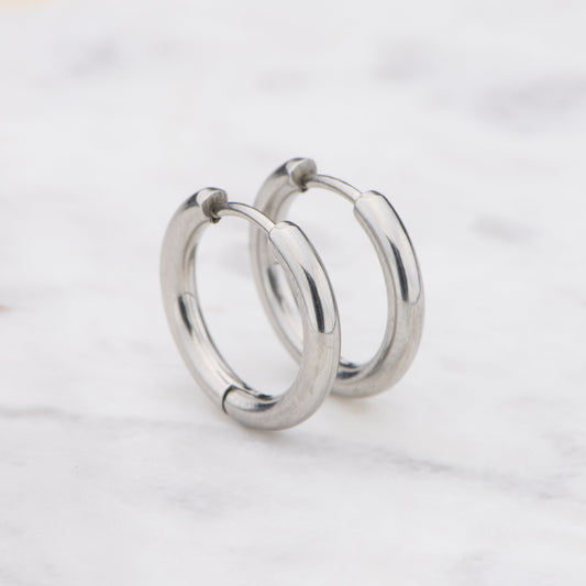 Classic Thin Hoop - Silver