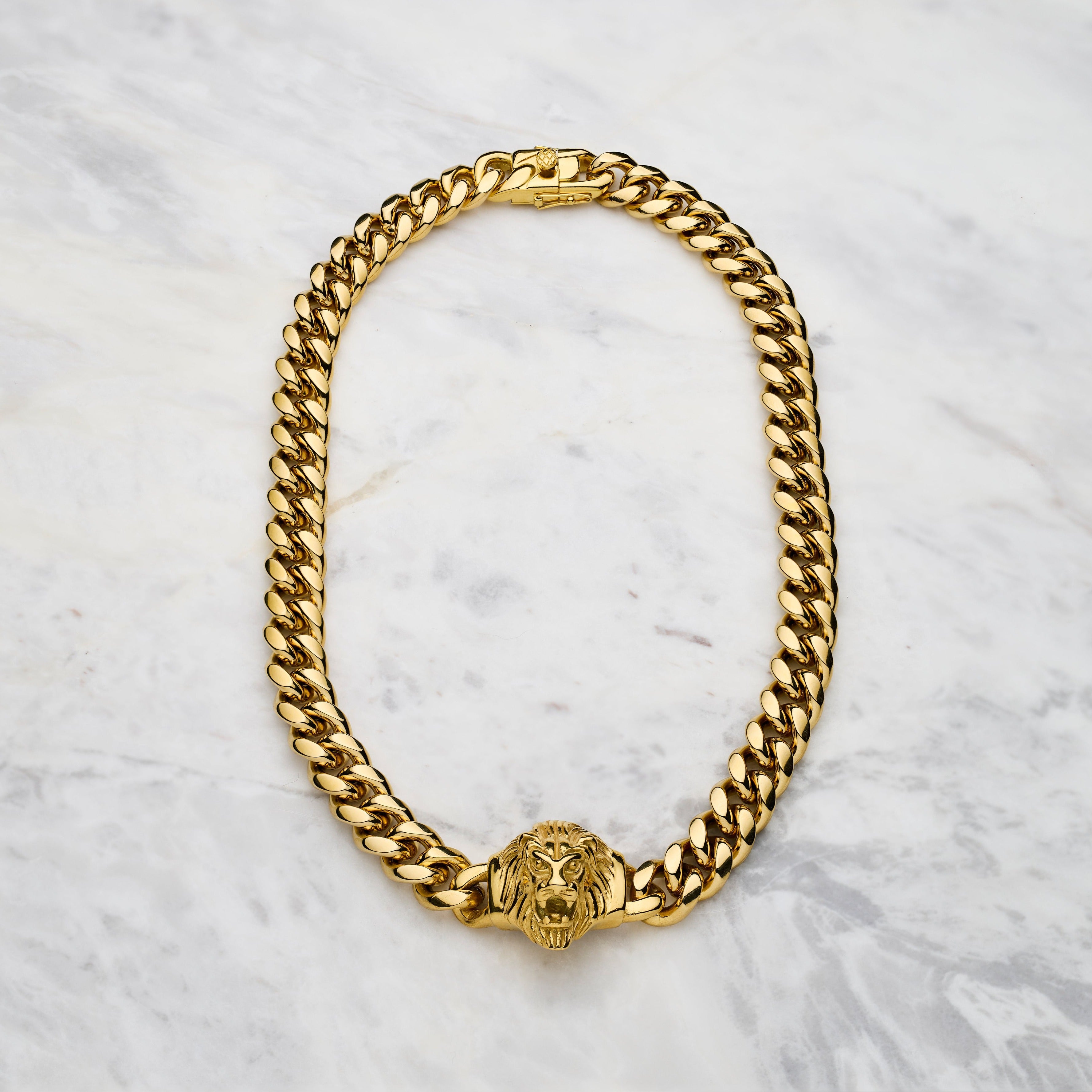 Buy Embossed Lion Chain - Gold Online – Waverley Jewellery