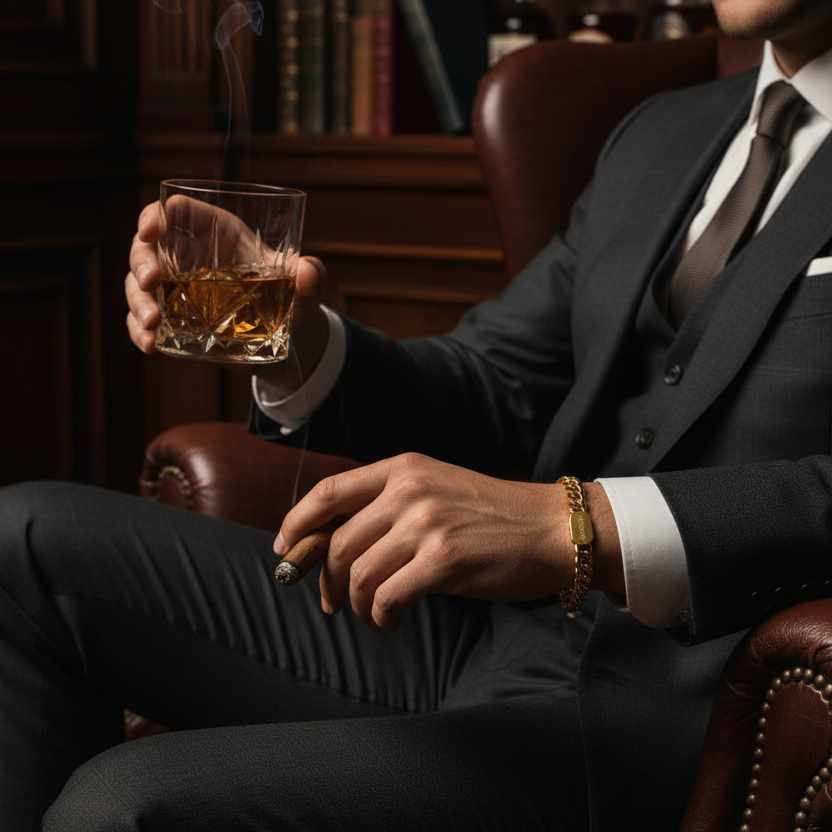 Miami Cuban Bracelet — Luxury Lifestyle Shot